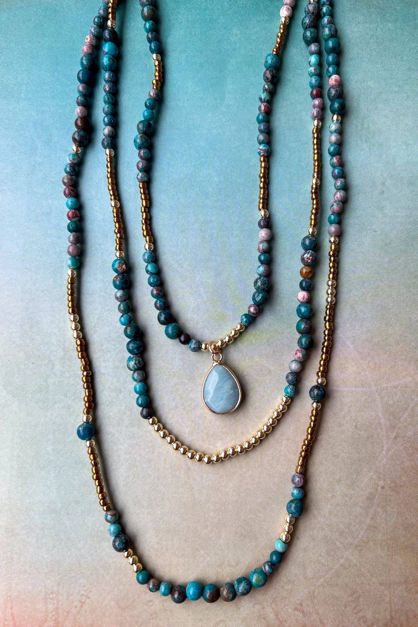 Maggie Necklace: Turquoise