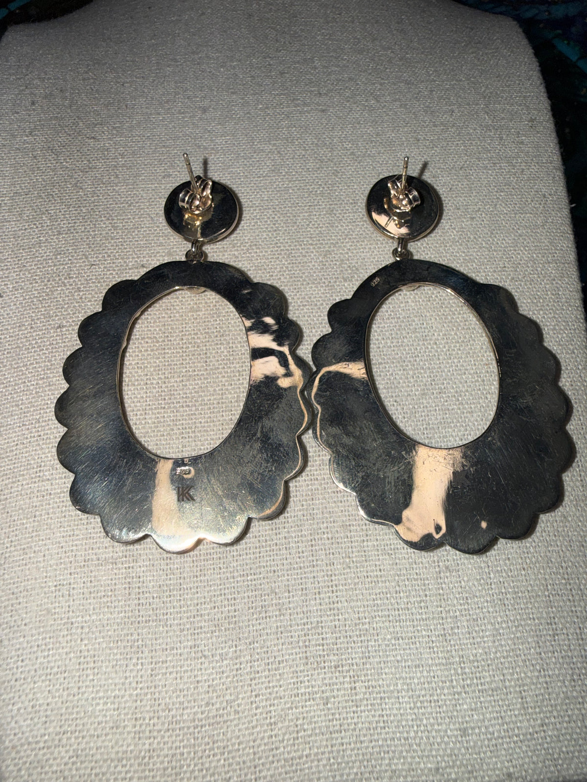 Solid Sterling Turquoise Earrings