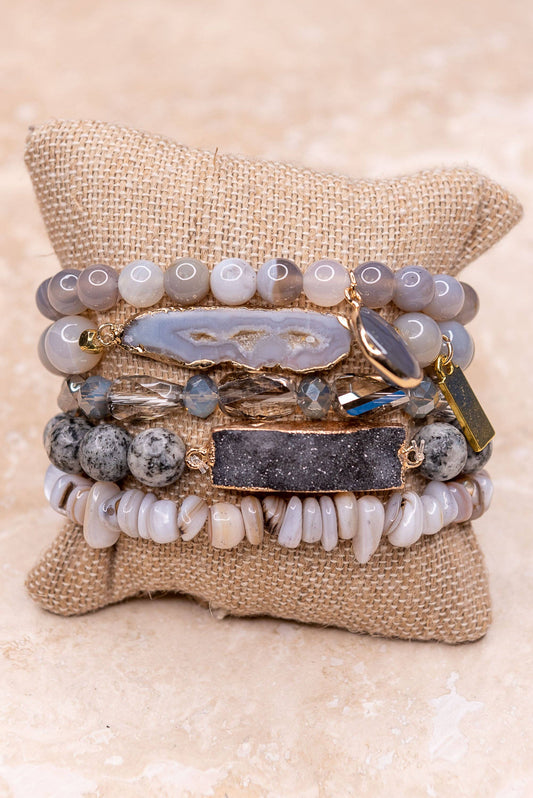 Leona Bracelet Set in Gray