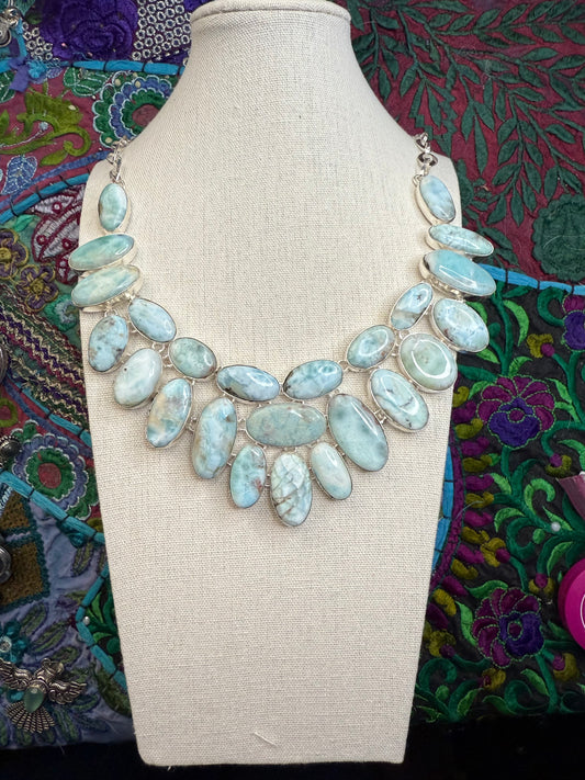Larimar Necklace 18”