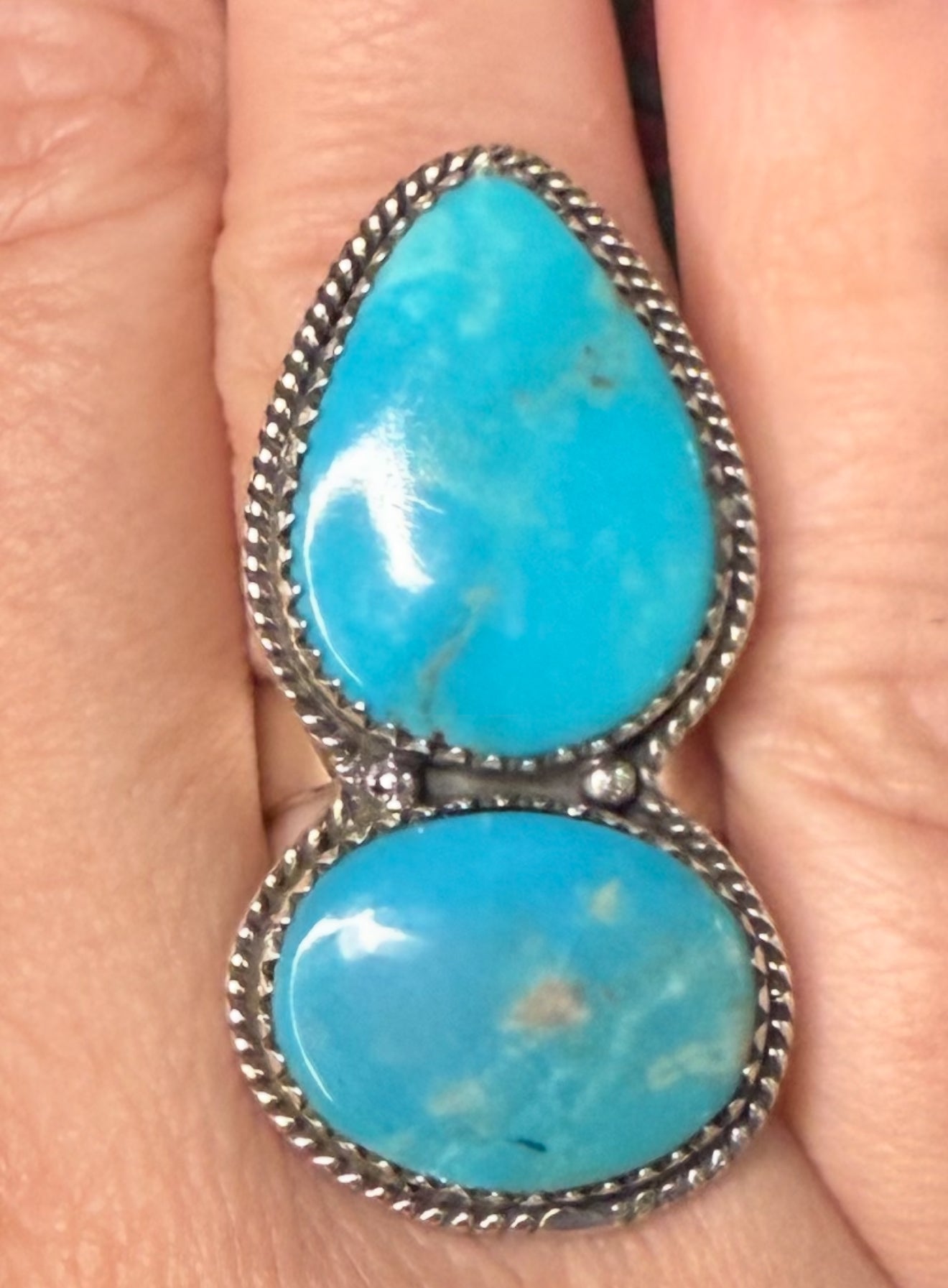 Solid Sterling Blue Ridge Turquoise Ring