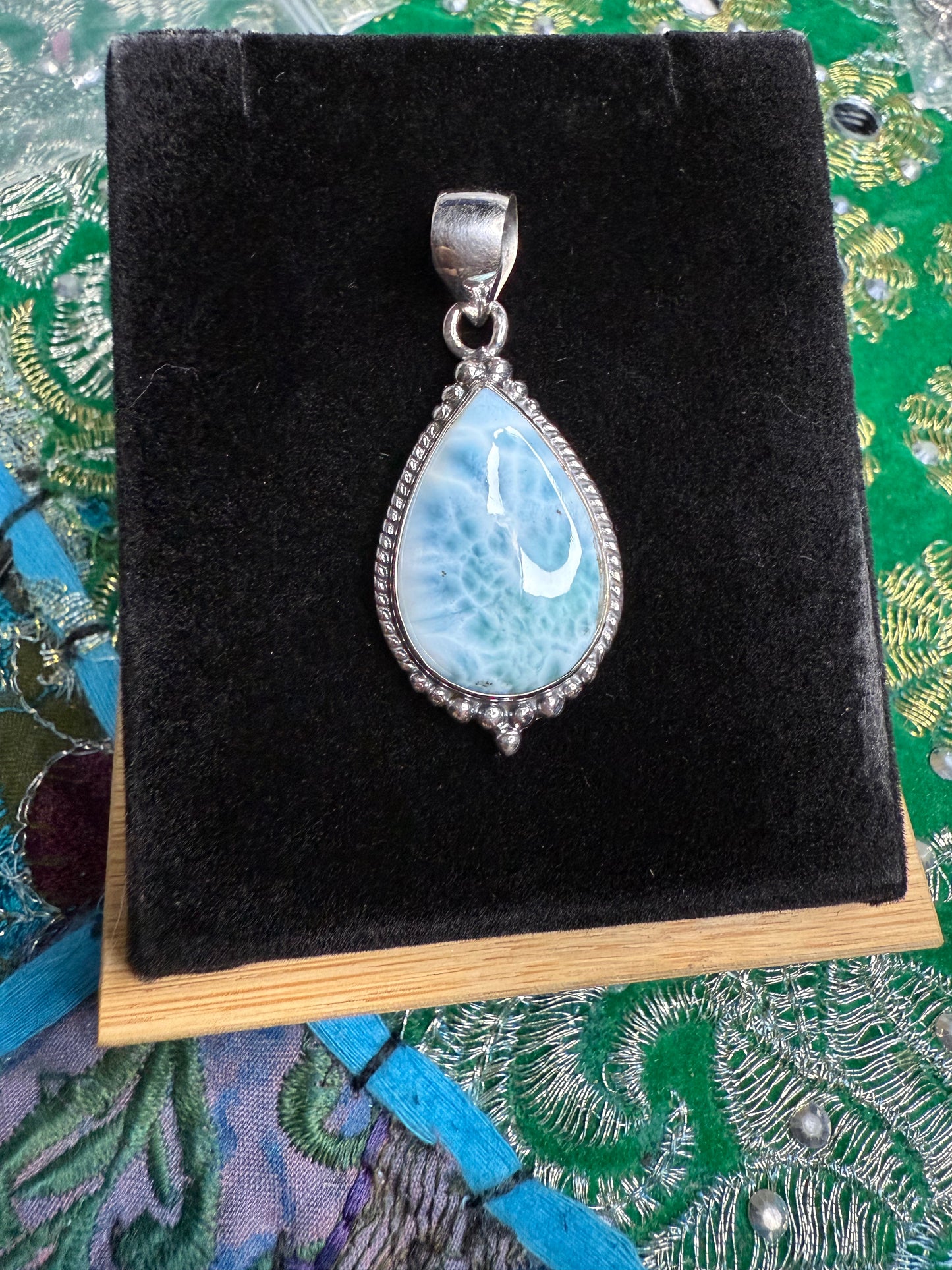 Sterling Larimar Pendant