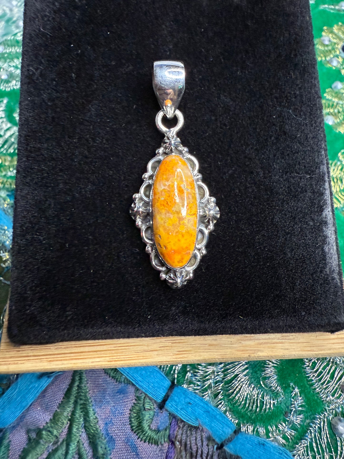 Sterling bumblebee Jasper pendant