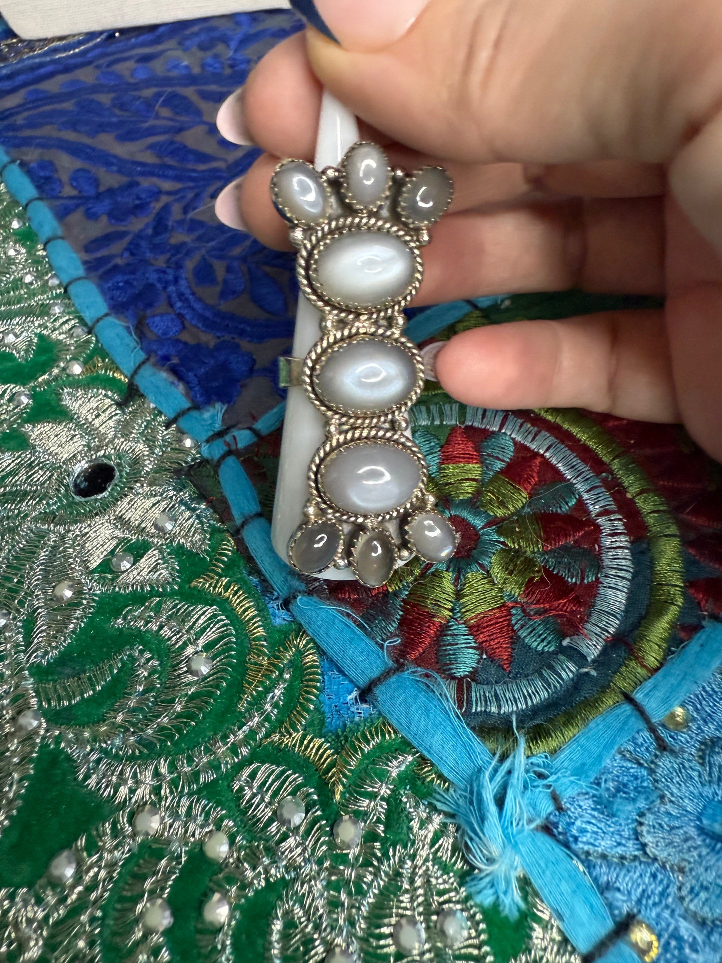 Grey Moonstone Ring size 6-8