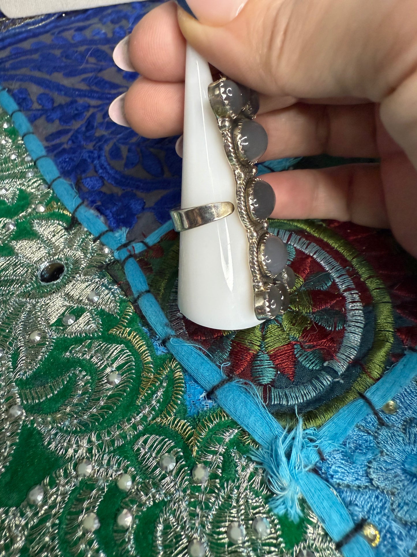 Grey Moonstone Ring size 6-8