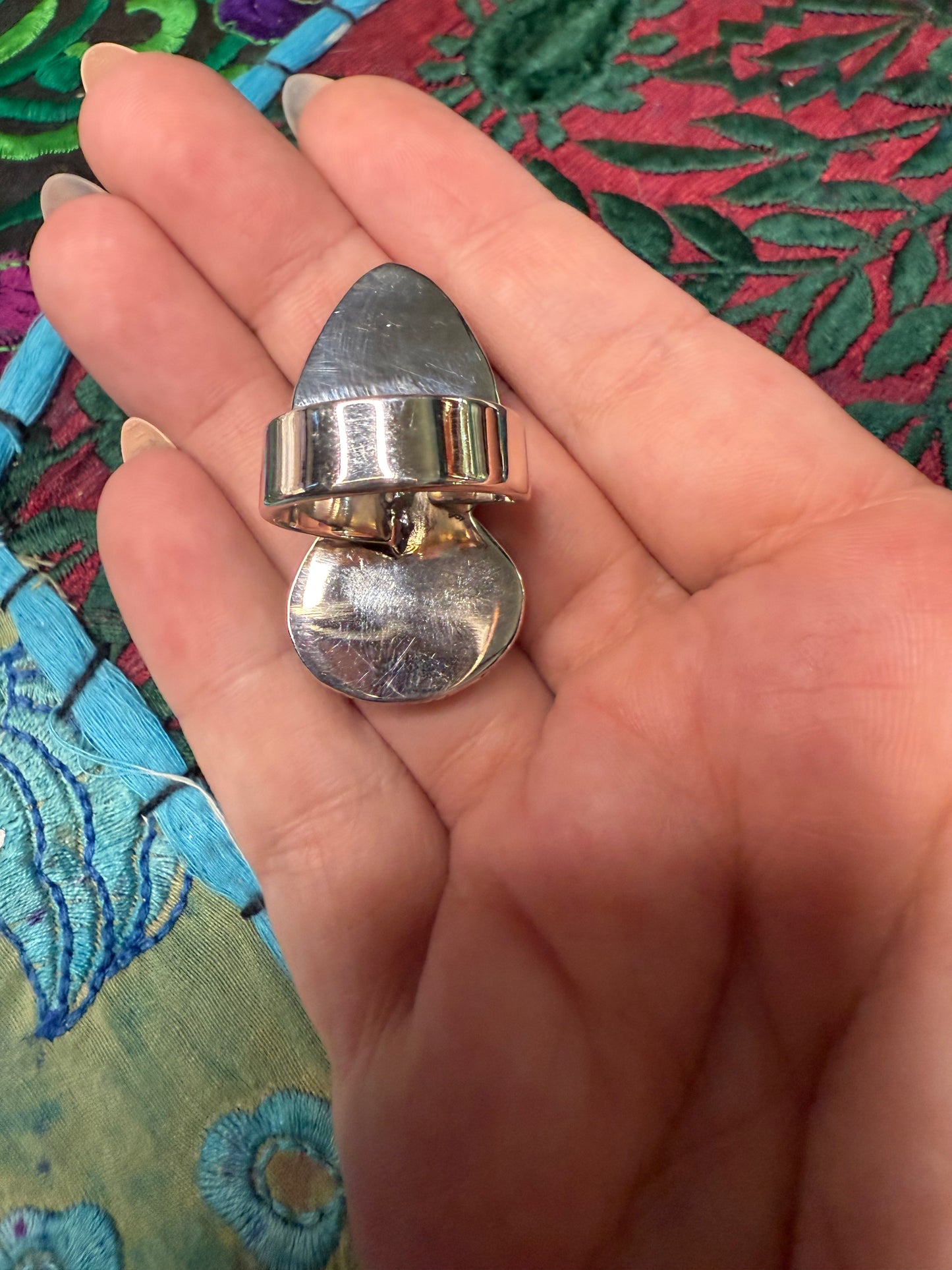 Solid Sterling Blue Ridge Turquoise Ring