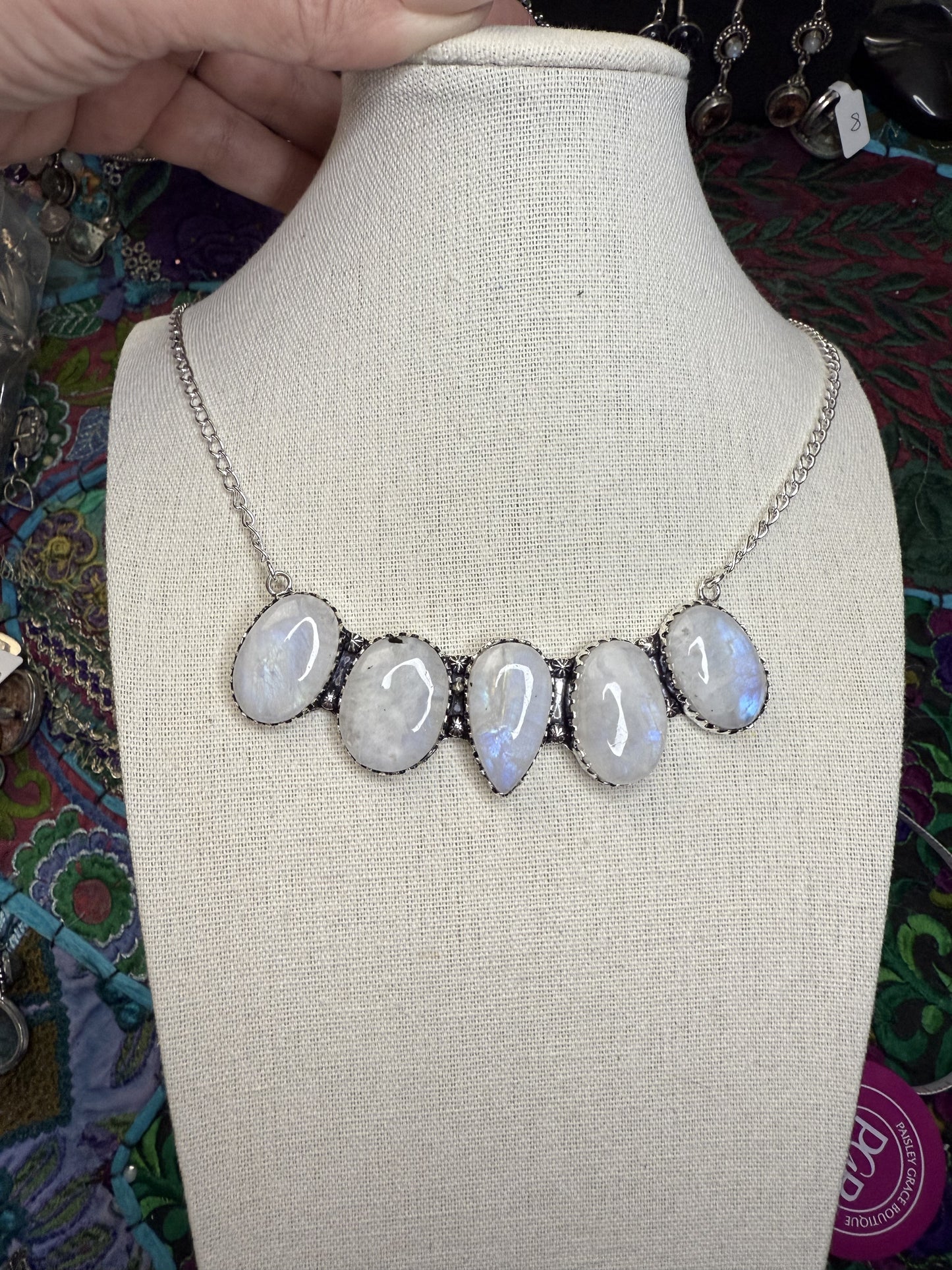 Moonstone Bar Necklave