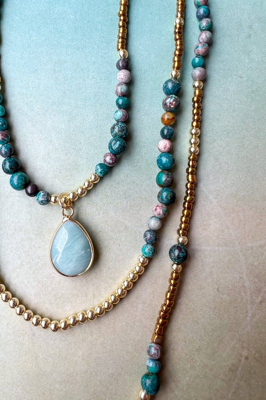 Maggie Necklace: Turquoise